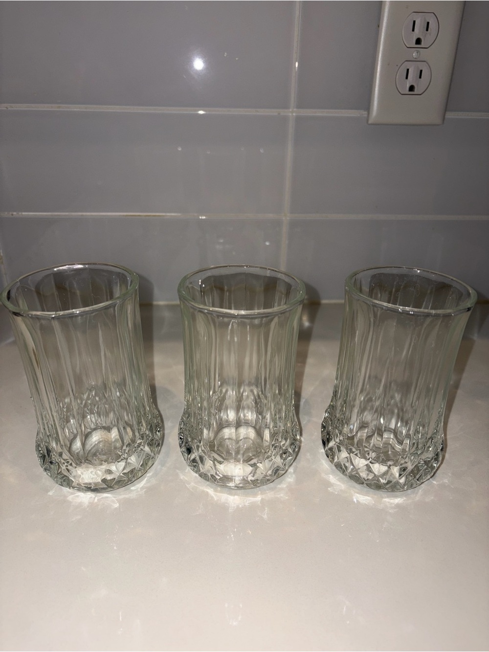 Cristal D'Arques Longchamp Iced Tea Tumblers 5.25" France Set Of 3 Durand